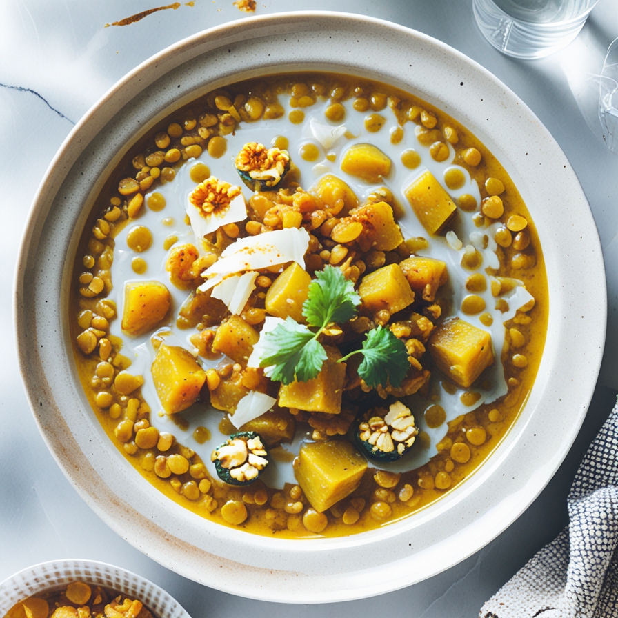 Tripura Butternut Squash and Lentil Curry