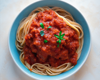 Lentil and Sheredded Carrot Bolognese